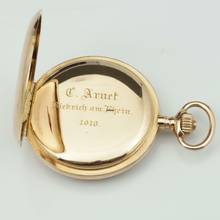 Thumbnail von A. Lange & Söhne 18k Gold Guilliaume-Unruhe Kal.45 Taschenuhr Original Box Museums Zertifikat 1910. </h1>