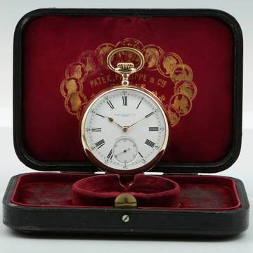 Patek Philippe Gondolo Mint 56mm Chronometro Gondolo 18k Gold mit Original-Box um 1914. Full Set Box und Papiere