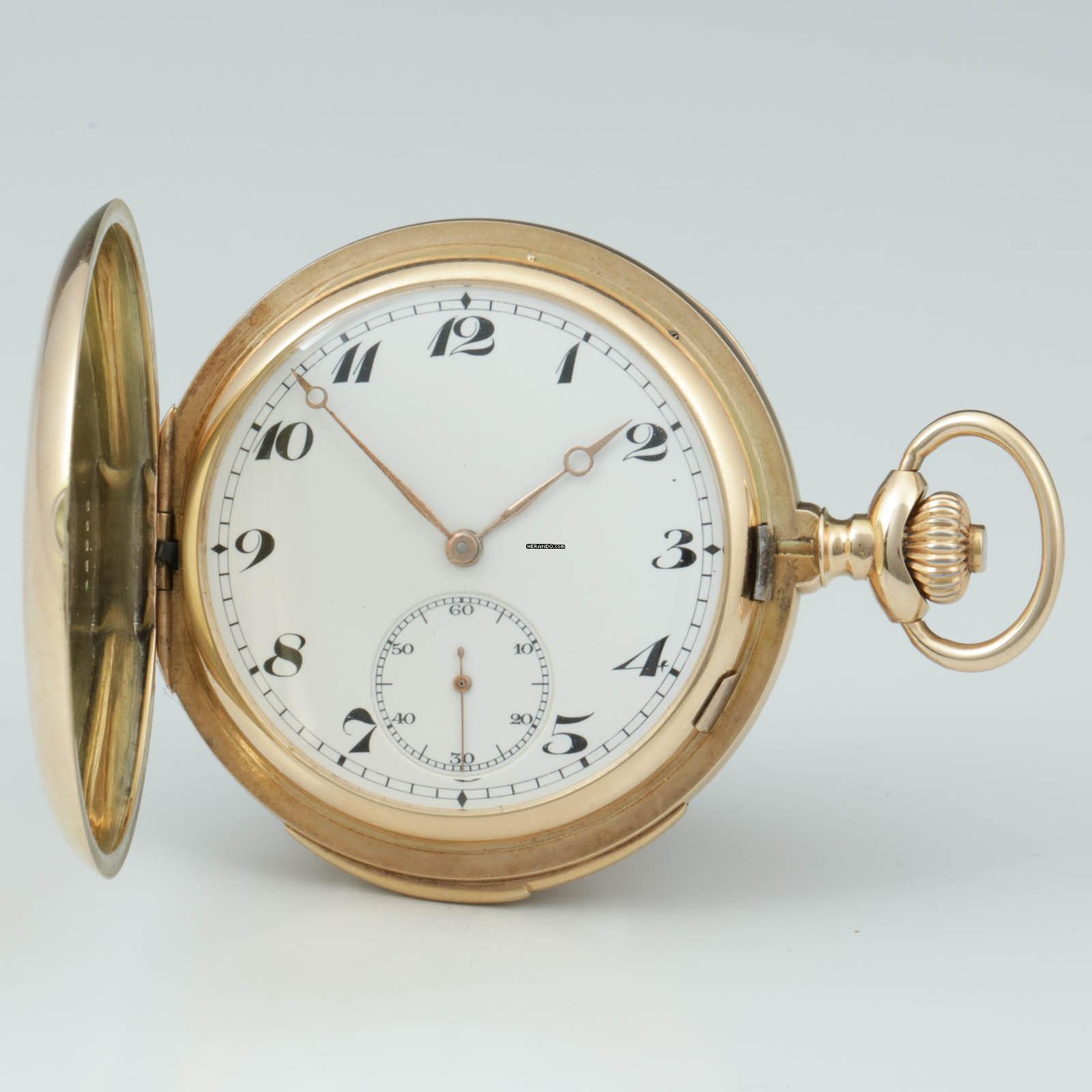 unbekannt Anker-Chronometer 14k Gold mit Minuten Repetition in feine Qualität seltenes Werk 1920