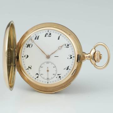 unbekannt Anker-Chronometer 14k Gold mit Minuten Repetition in feine Qualität seltenes Werk 1920