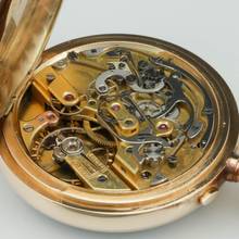 Thumbnail von Ungemarkt Taschenuhr Gr. schwerer Schweizer Ankerchronometer Split Sekunde 1890 Valée de Joux