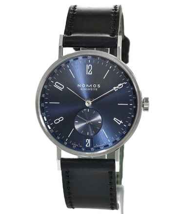  NOMOS Tangente 2Date blau Handaufzug Ref. 136 