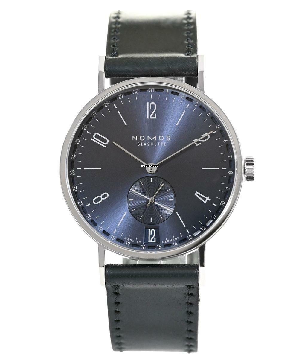 NOMOS Tangente 2Date blau Handaufzug Ref. 136.SB
