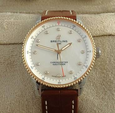  Breitling Navitimer 32 Stahl / Gold Brillanten 