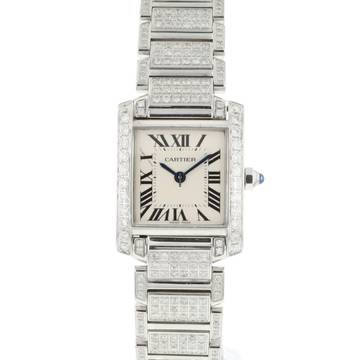  Cartier Tank Française PM Steel Iced Out </h1> 