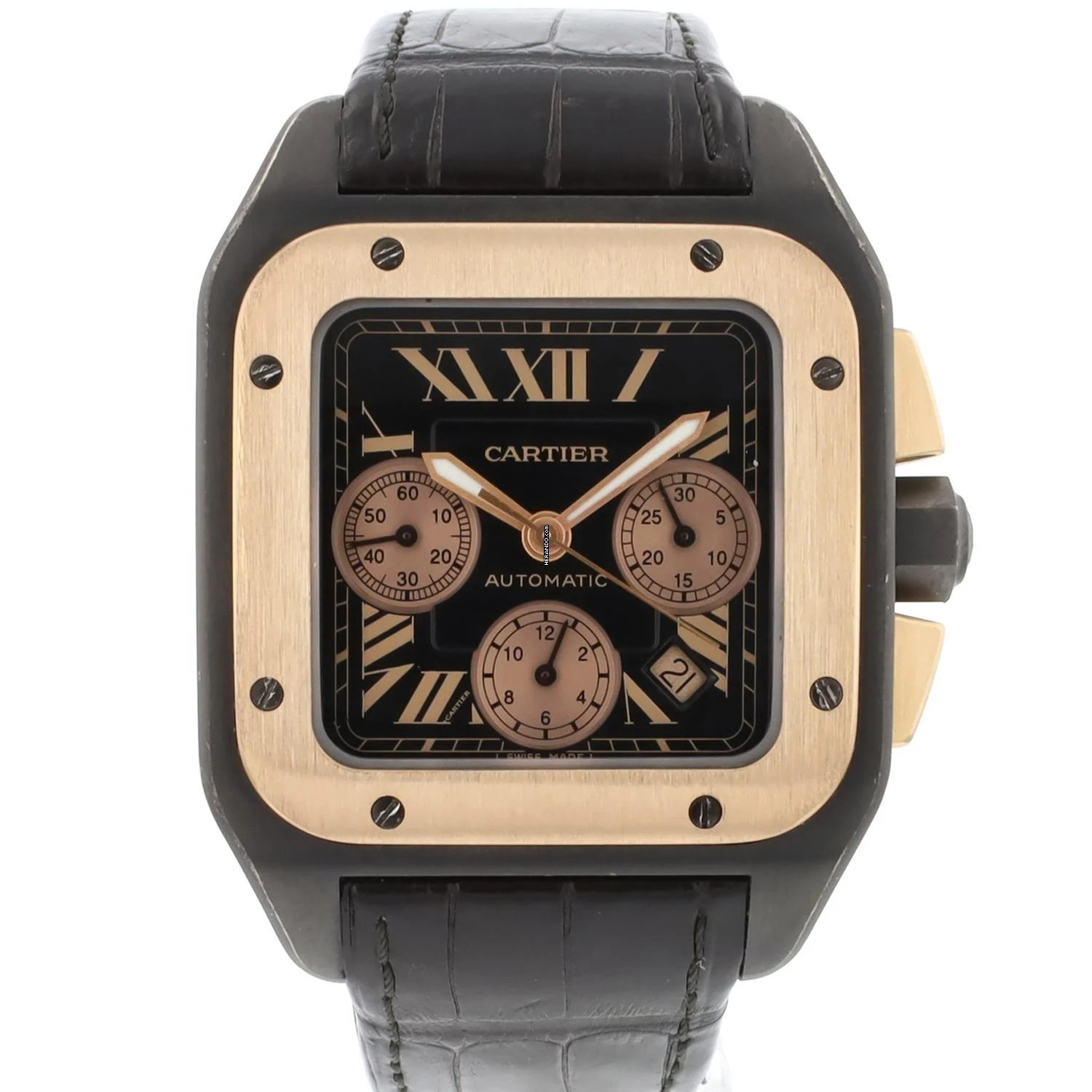 Cartier Santos 100 XL Steel Rosegold Chronograph </h1>