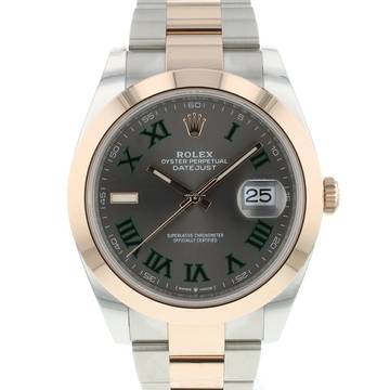  Rolex Datejust 41 Steel Everose Gold Wimbledon NEW  
