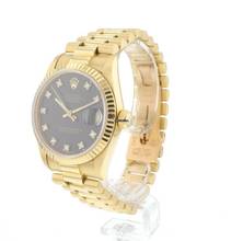 Thumbnail von Rolex Datejust 31 Midsize President Yellow Gold Factory Black Diamond Dial </h1>