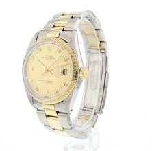 Thumbnail von Rolex Oyster Perpetual Date 34MM Steel Gold Champagne Dial </h1>