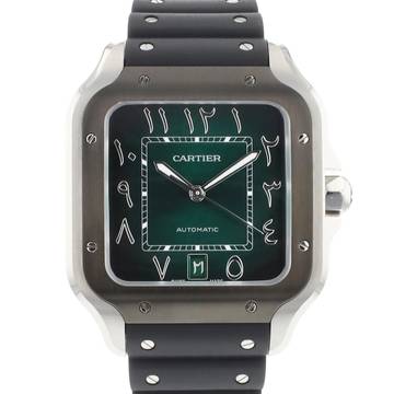  Cartier Santos De Cartier Large Green Arabic Dial NEW 2025 </h1> 