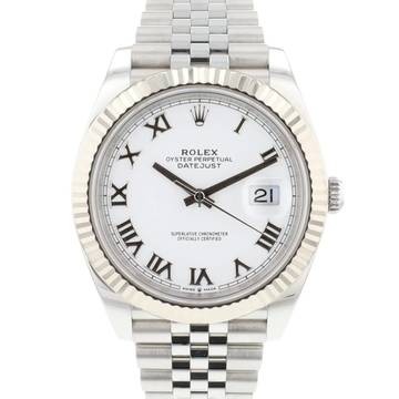  Rolex Datejust 41 Fluted Jubilee White Roman Dial </h1> 