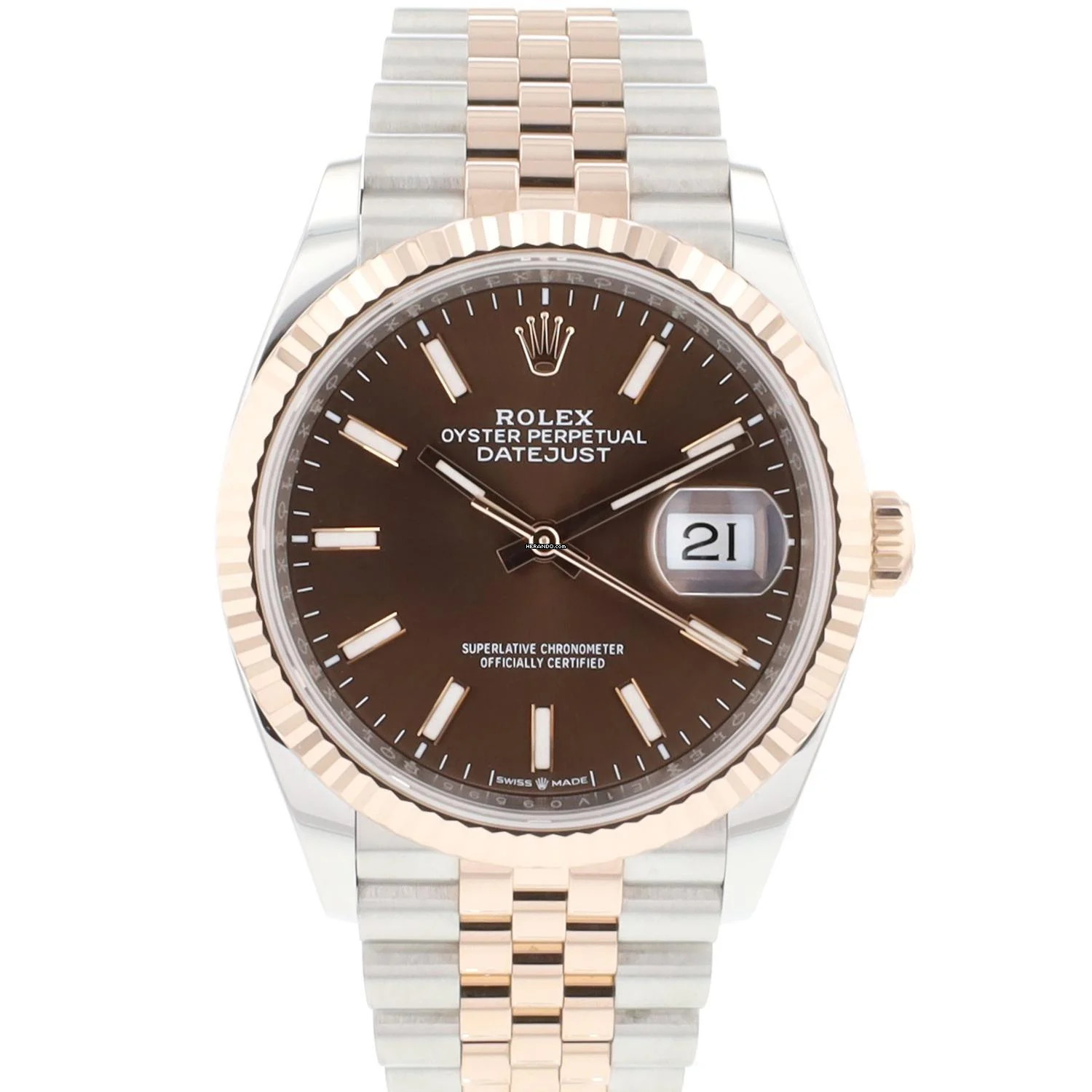 Rolex Datejust 36 Steel Everosegold Jubilee Fluted Choco Dial </h1>