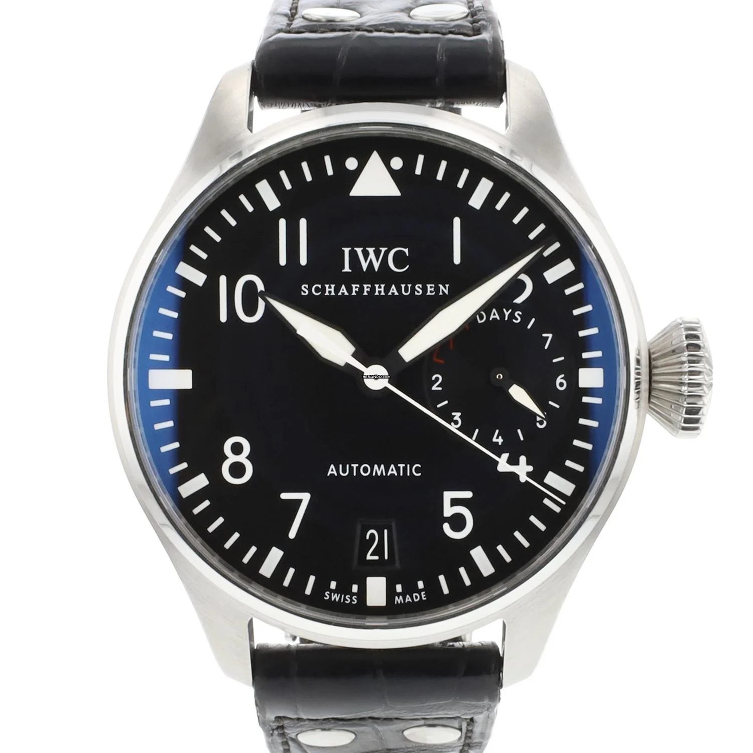 IWC Große Fliegeruhr Big Pilot 46MM 7-Days Steel Black Dial