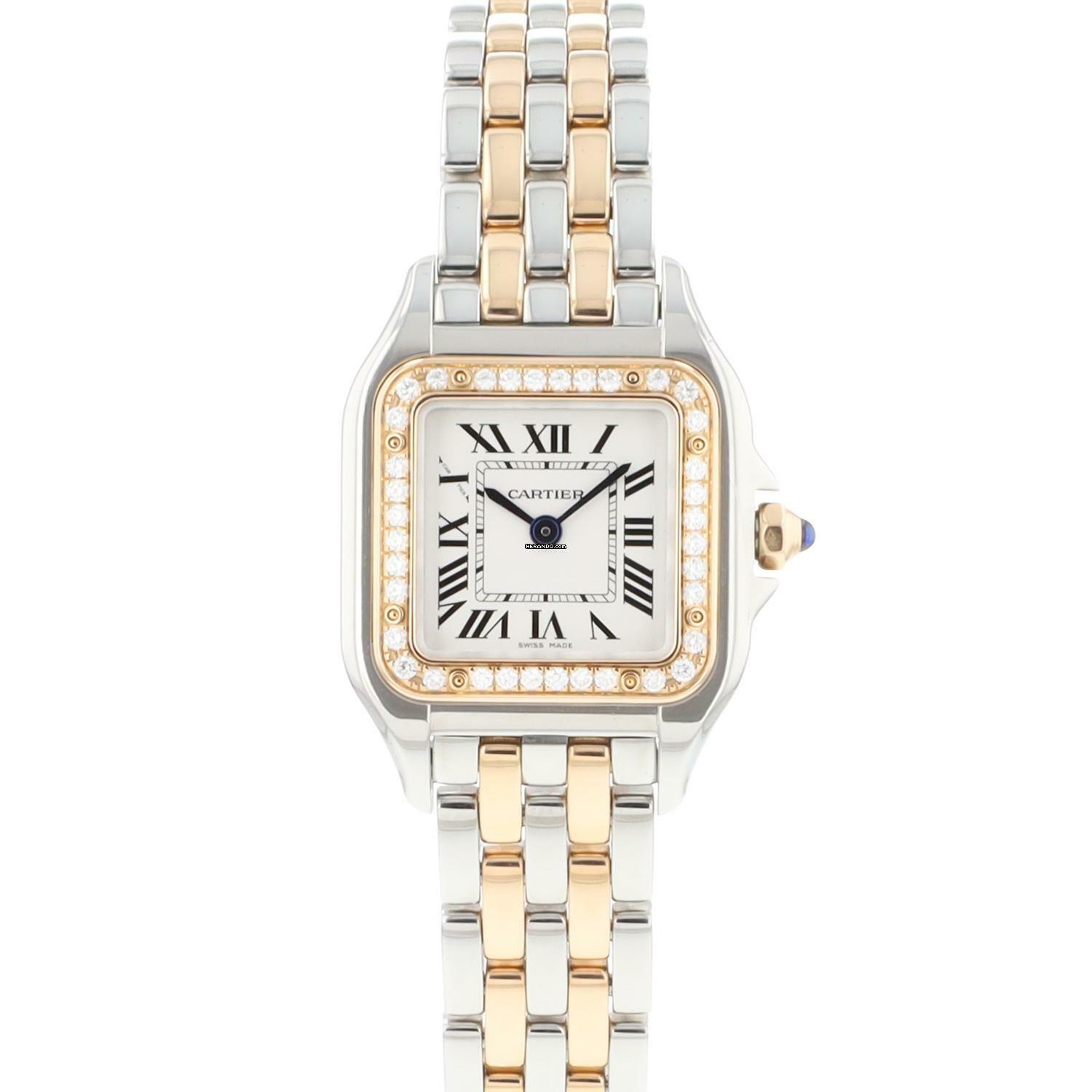 Cartier Panthère Small Steel Rose Gold Diamonds W3PN0006 </h1>