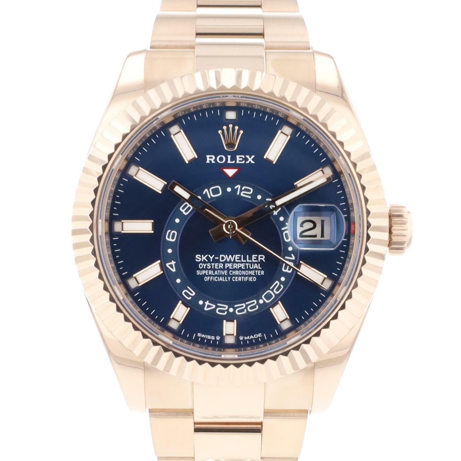 Rolex Sky-Dweller Rosegold Oyster Blue Dial </h1>