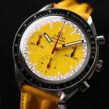 Thumbnail von Omega Speedmaster Racing Automatic Michael Schumacher Yellow </h1>