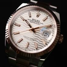 Thumbnail von Rolex Datejust 36 Steel Everose Gold Fluted Silver Motif Dial NEW