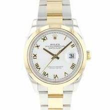 Thumbnail von Rolex Datejust 36 Steel Gold Oyster White Roman Dial </h1>