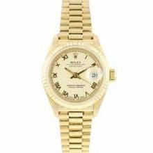 Thumbnail von Rolex Lady-Datejust 26 Yellow Gold President Roman Champagne Dial </h1>