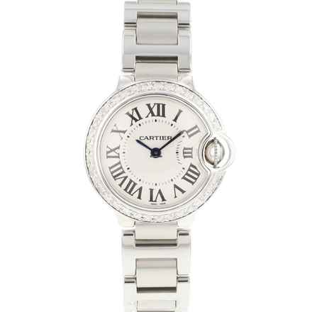  Cartier Ballon Bleu 28mm Steel Diamonds </h1> 