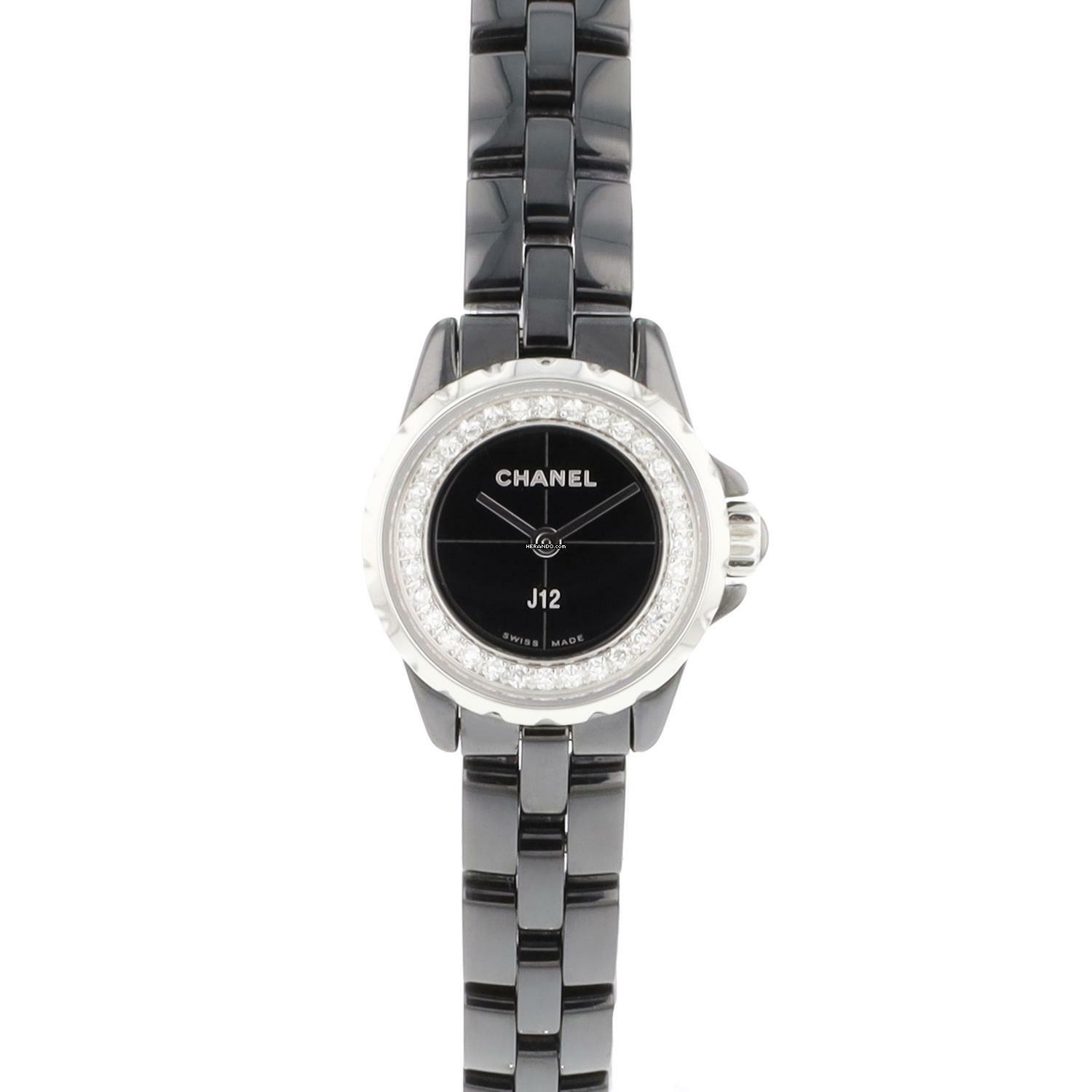 Chanel J12 J12-XS Black Ceramic Diamonds NEW </h1>