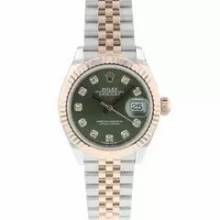 Thumbnail von Rolex Lady-Datejust 28 Steel Everose Gold Jubilee Olive Green Diamonds </h1>