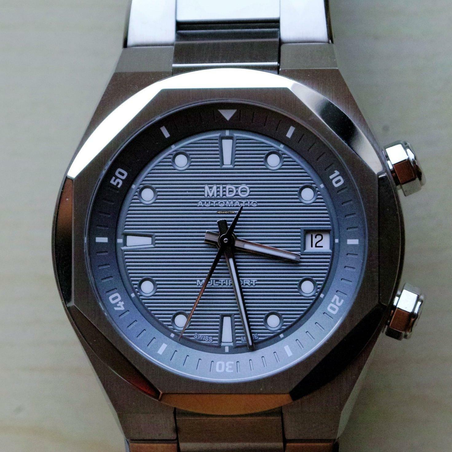 Mido Multifort 8 Two Crowns Grey NEW FULL SET