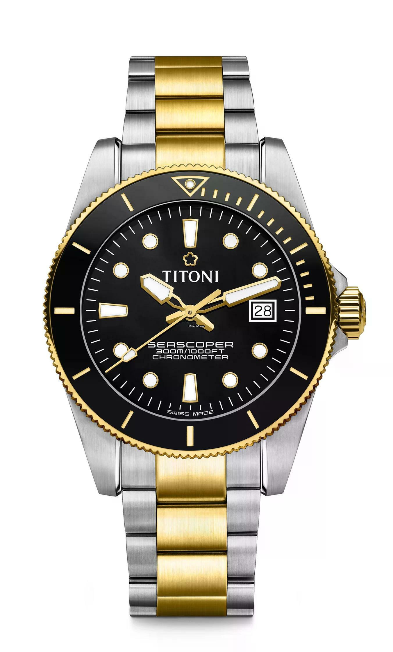 Titoni Seascoper 300 Bicolor NEW FULL SET