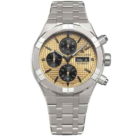  Maurice Lacroix AIKON Automatic Chronograph Gold 44mm NEW FULL SET 