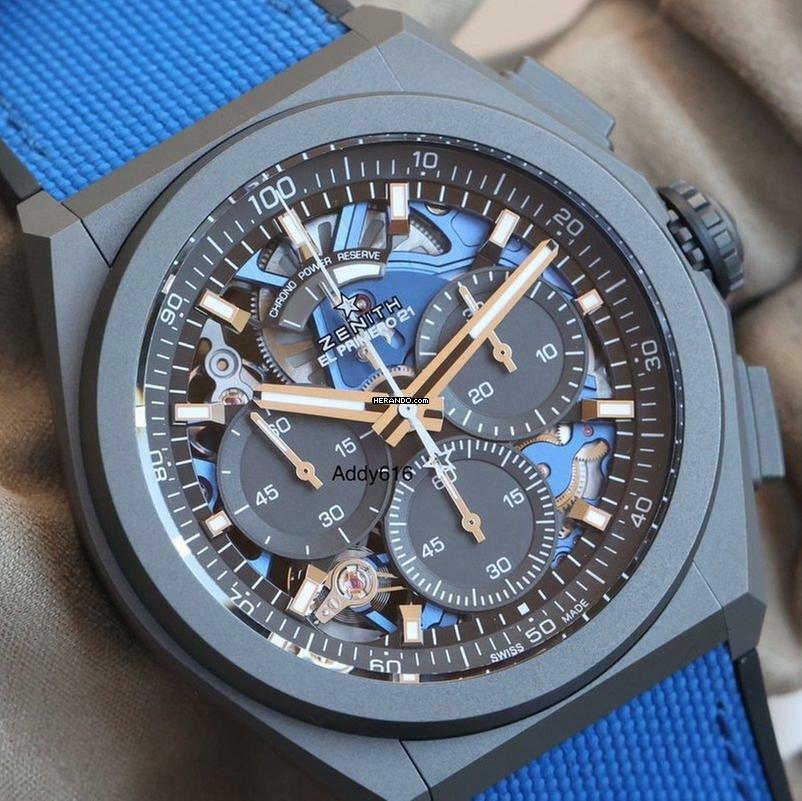Zenith Defy El Primero 21 Ultrablau NEW FULL SET