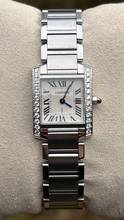 Thumbnail von Cartier Tank Française factory diamonds excellent condition / box + papers </h1>
