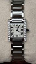 Thumbnail von Cartier Tank Française factory diamonds excellent condition / box + papers </h1>