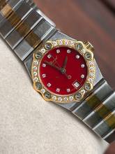 Thumbnail von Chopard St. Moritz 26mm - rare red stella diamond dial box and papers </h1>