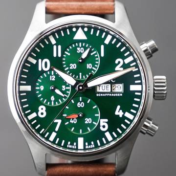  IWC Fliegeruhr Chronograph Pilots Watch Chronograph Green Dial 2025 NEW 