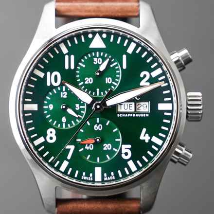  IWC Fliegeruhr Chronograph Pilots Watch Chronograph Green Dial 2025 NEW 