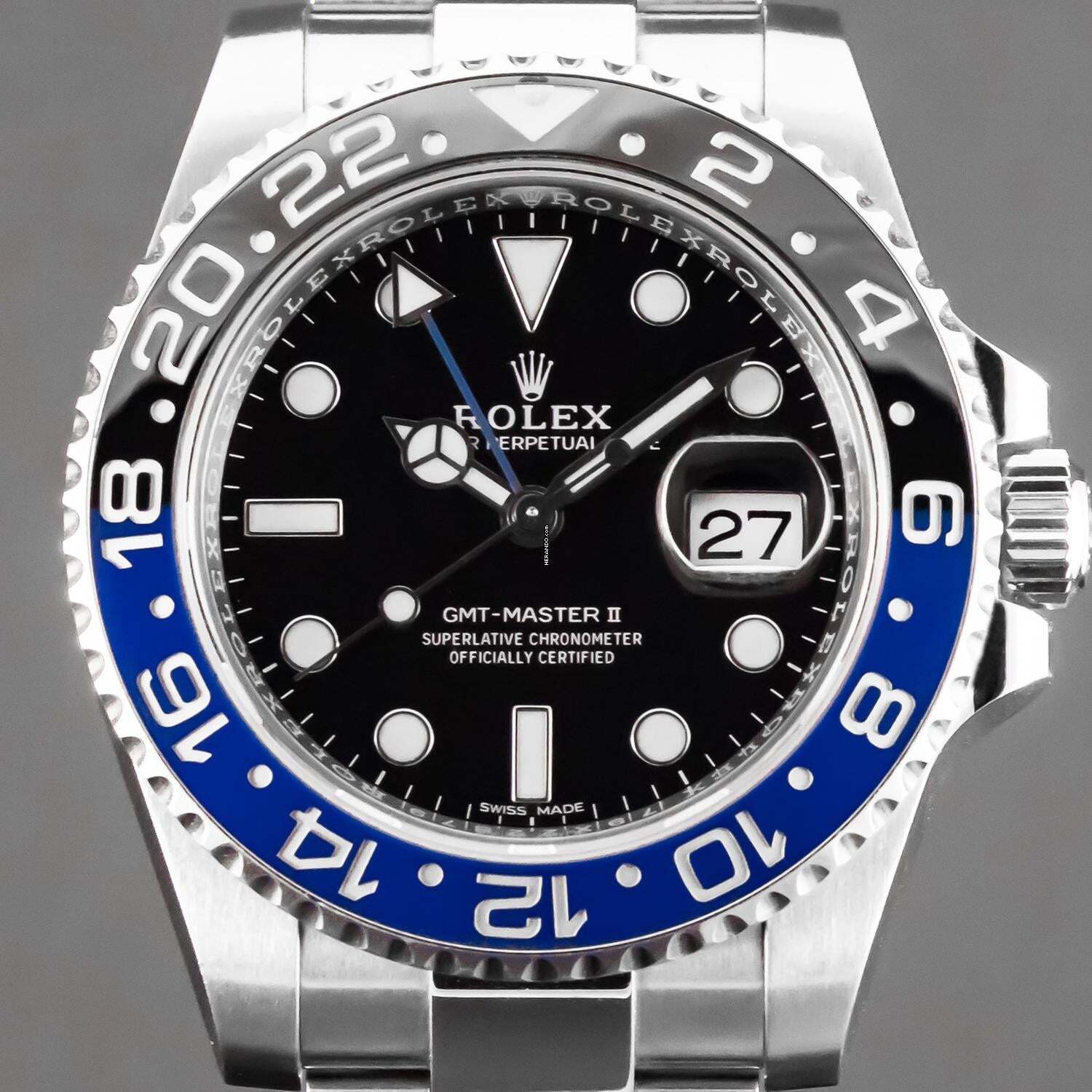 Rolex GMT-Master II Batman LC 100