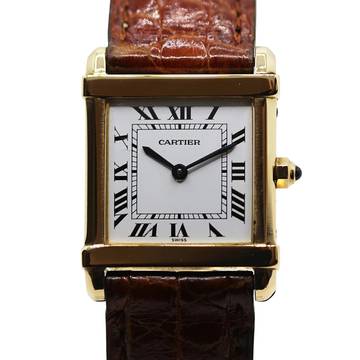  Cartier Tank Chinoise Ref.8105 Rare Model with orig. Folding clasp in 18kt Gold  