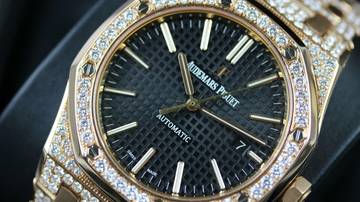 Thumbnail von Audemars Piguet Royal Oak Selfwinding Rosé - VVS Diamond Set - like New - Fullset - 2017