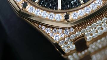 Thumbnail von Audemars Piguet Royal Oak Selfwinding Rosé - VVS Diamond Set - like New - Fullset - 2017