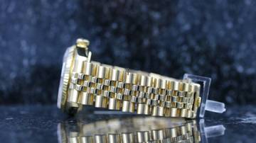 Thumbnail von Rolex Datejust 36 Yellowgold Jubilee 16018 - Tiger Eye - Good Condition - LC100 Papers - 1990