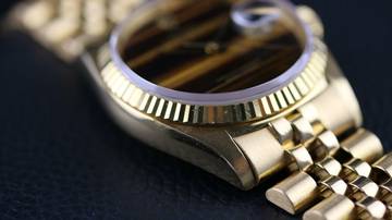 Thumbnail von Rolex Datejust 36 Yellowgold Jubilee 16018 - Tiger Eye - Good Condition - LC100 Papers - 1990