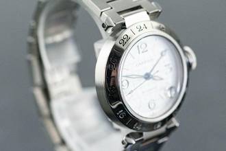 Thumbnail von Cartier Pasha C GMT Meridian | 2377 - W31029M7 | Automatic | Steel | with Box </h1>