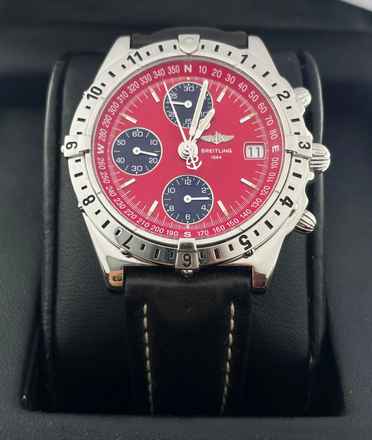  Breitling Chronomat Longitude Red Dial Serviced 06/2025 with Box and Papers like new 