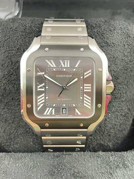  Cartier Santos DARK Grey DIAL NEW UNWORN FULL SET Large Size with BOX&PAPERS 2024 
