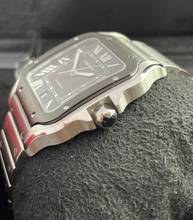 Thumbnail von Cartier Santos DARK Grey DIAL NEW UNWORN FULL SET Large Size with BOX&PAPERS 2024