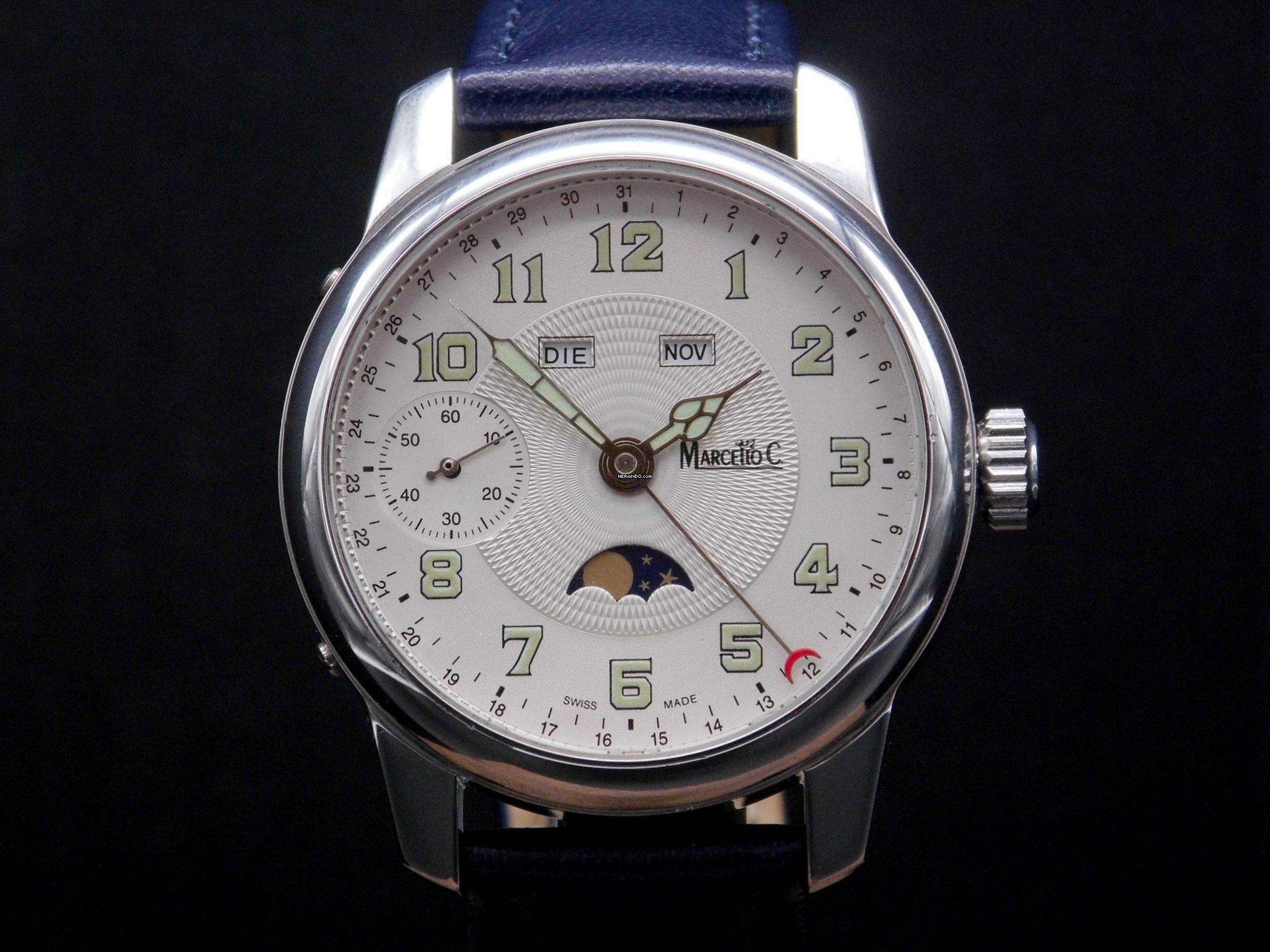 Marcello C. Triple Date Mondphase Handaufzug ETA 6497 </h1>
