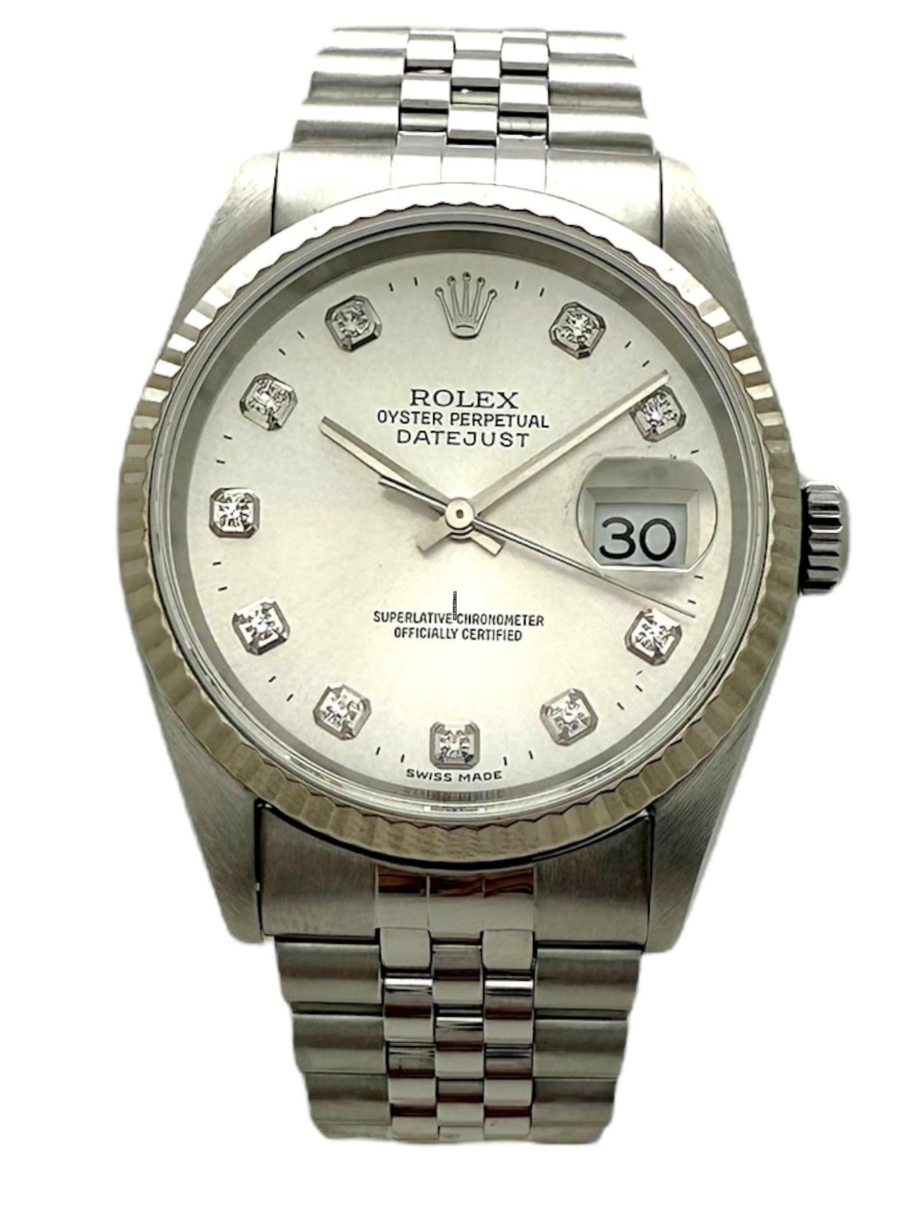 Rolex Datejust 36 Oyster Perpetual Datejust Diamond Dial Referenz 16234