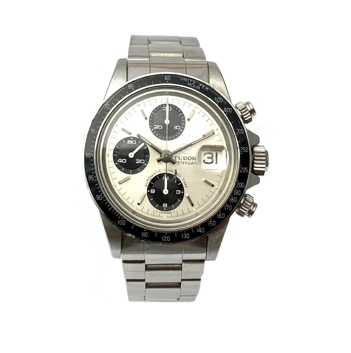 Tudor Oysterdate Big Block Chronograph OysterDate BIG BLOCK Edelstahl Panda Dial </h1>