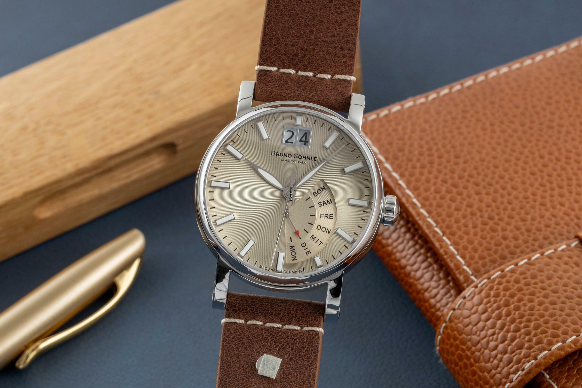 Bruno Söhnle Pesaro Glashütte Pesaro I Stahl Quarz Herrenuhr Ref. 17-13073-841 B&P