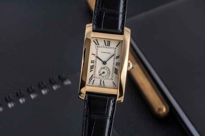  Cartier Tank Américaine 18k (0,750) Gold Quarz Unisex Ref. W2600351  